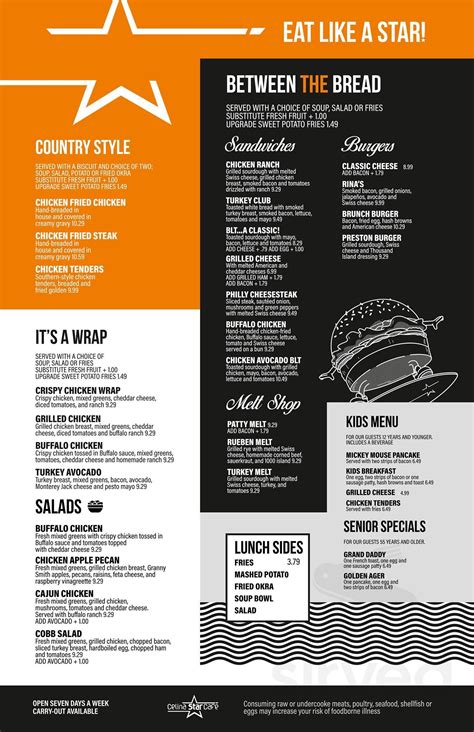 celina star cafe menu